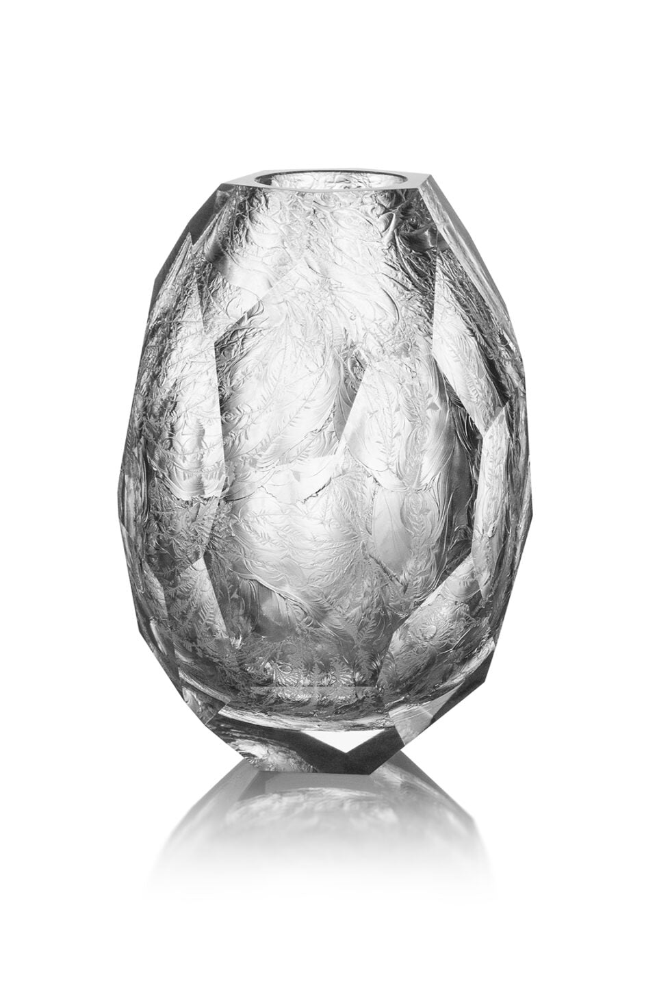 CLEAR NATURA VASE - Iced with Glue